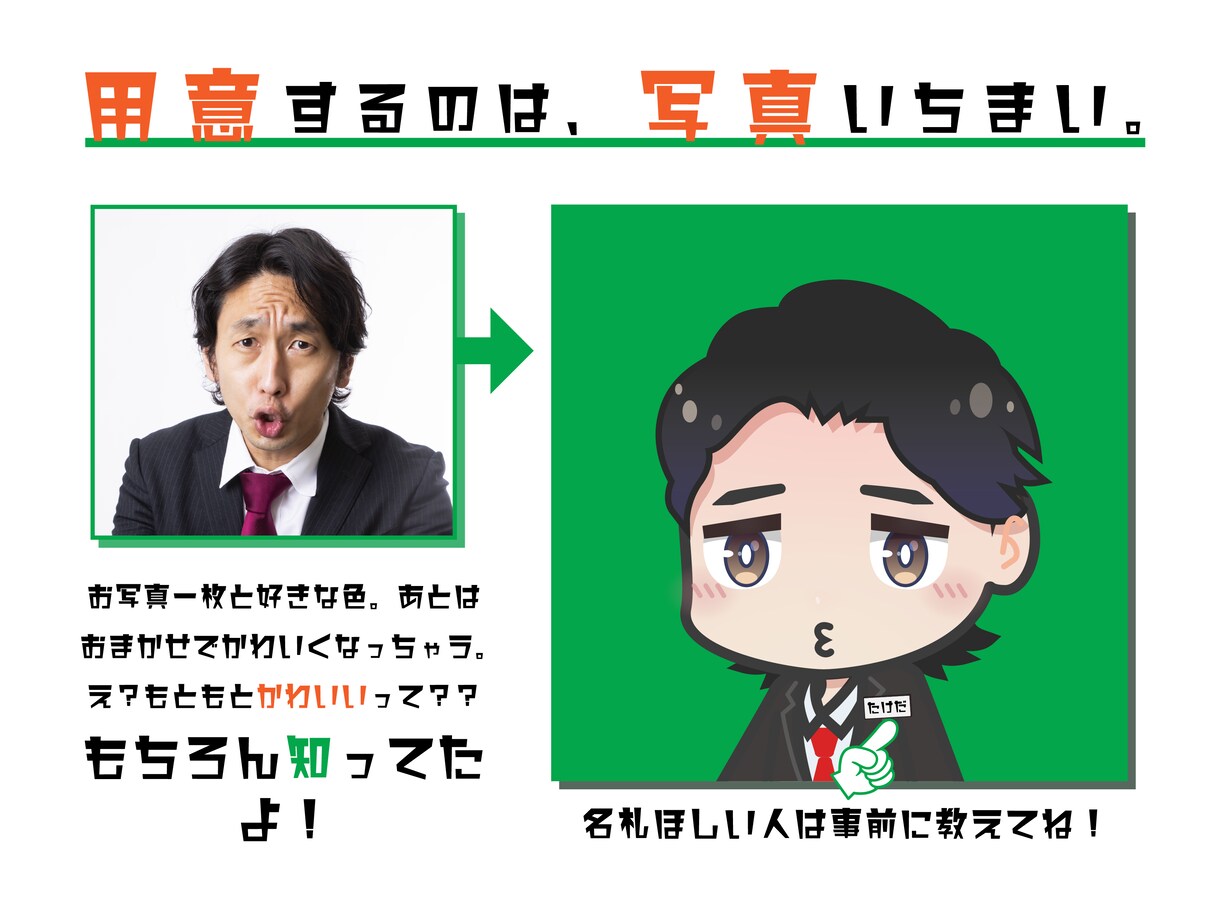 かわいすぎる似顔絵つくります かわいすぎる似顔絵作ります！簡易的な文字入れも対応可能！ イメージ4