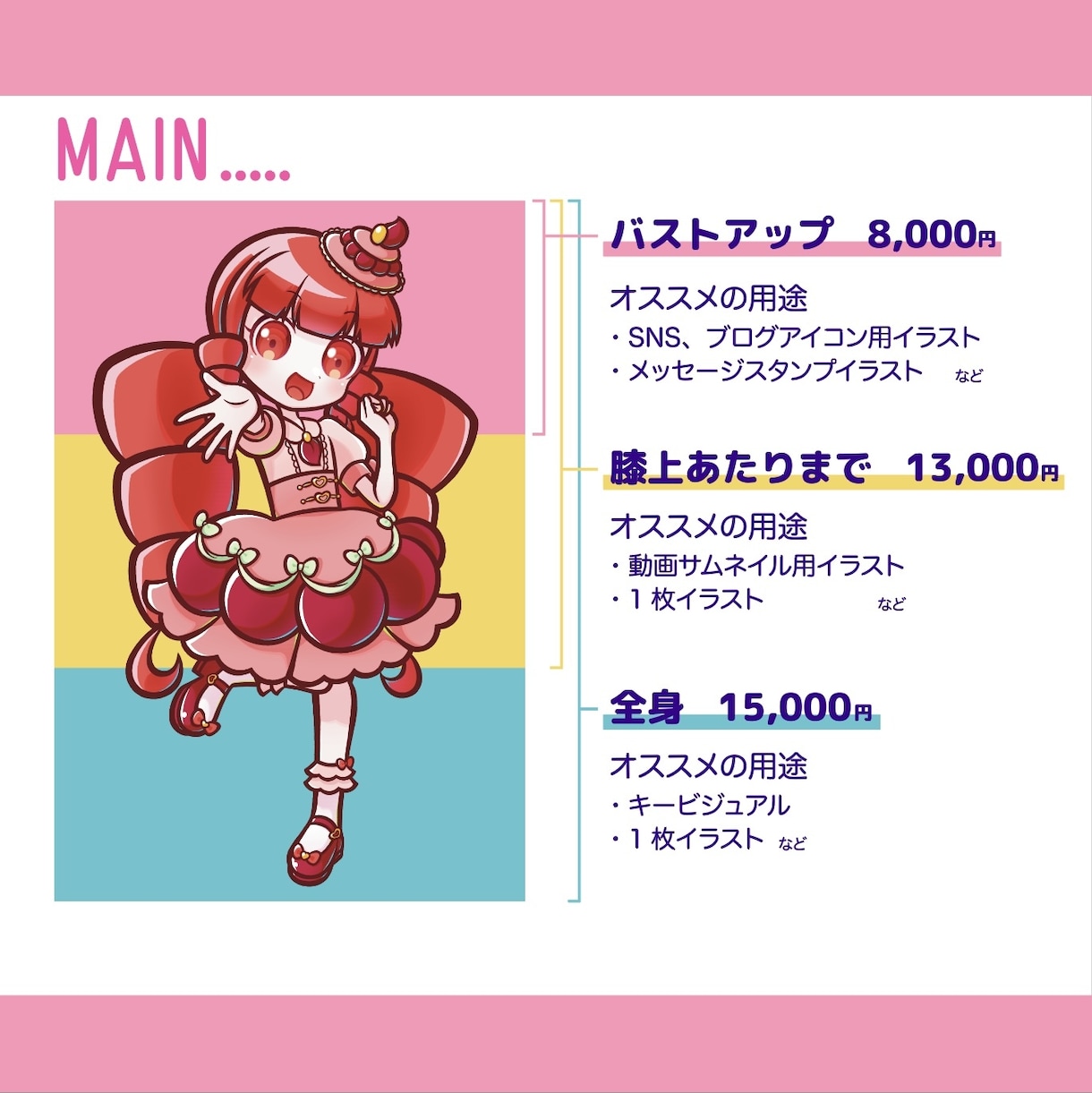 ポップで元気!!キャラクターイラストを描きます アイコンからキービジュアルまで対応できます イメージ2