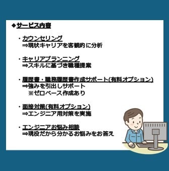 エンジニア向け就職・転職活動へアドバイスいたします 現役エンジニアが転職3回経験を活かしてアドバイスします イメージ2