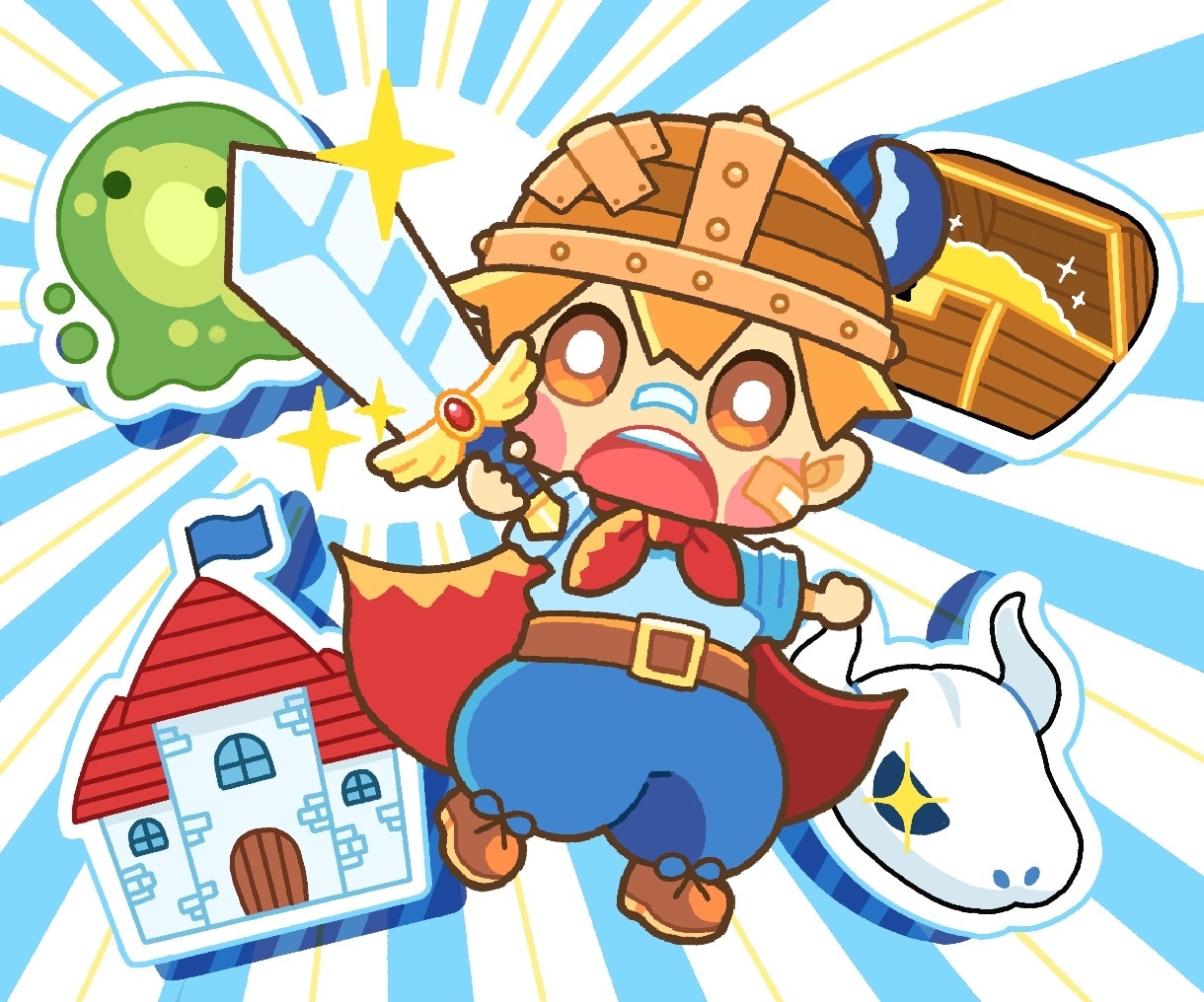 ポップでゆるかわいいミニキャラ描きます ◎商用利用可、マスコットキャラクター、子供向けイラストなどに イメージ6