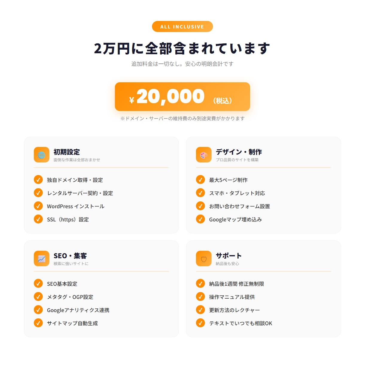 WordPressで本格ホームページを制作します 全部込み2万円　ドメイン取得からサイト制作まで最短5日で対応 イメージ4