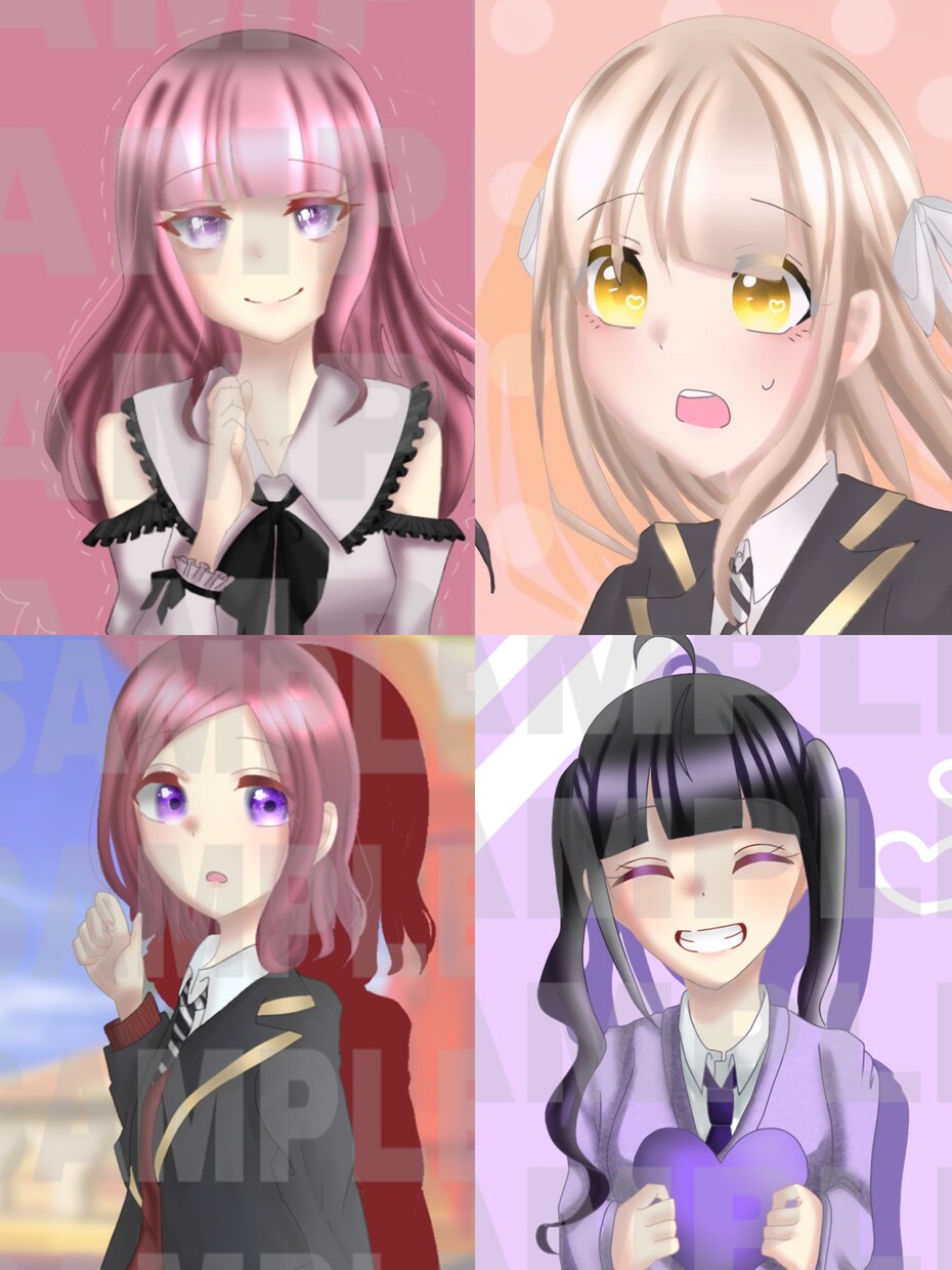 サムネイル等！あなただけのイラストをお描きします アニメ塗りの可愛い絵柄で世界で一つだけのイラストを描きます！ イメージ3