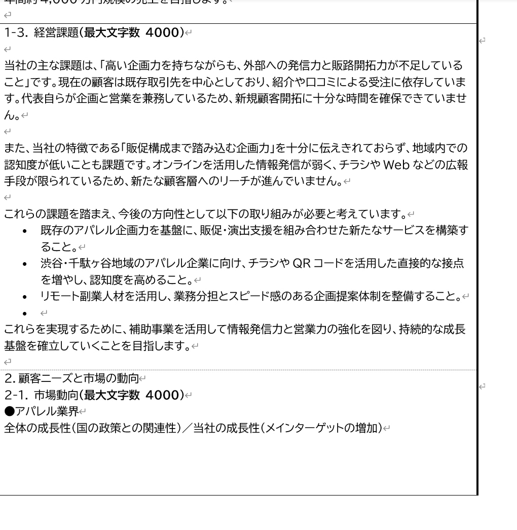 第19回対応 持続化補助金の事業計画書を作成します 様々な角度から、チームで支援します イメージ3