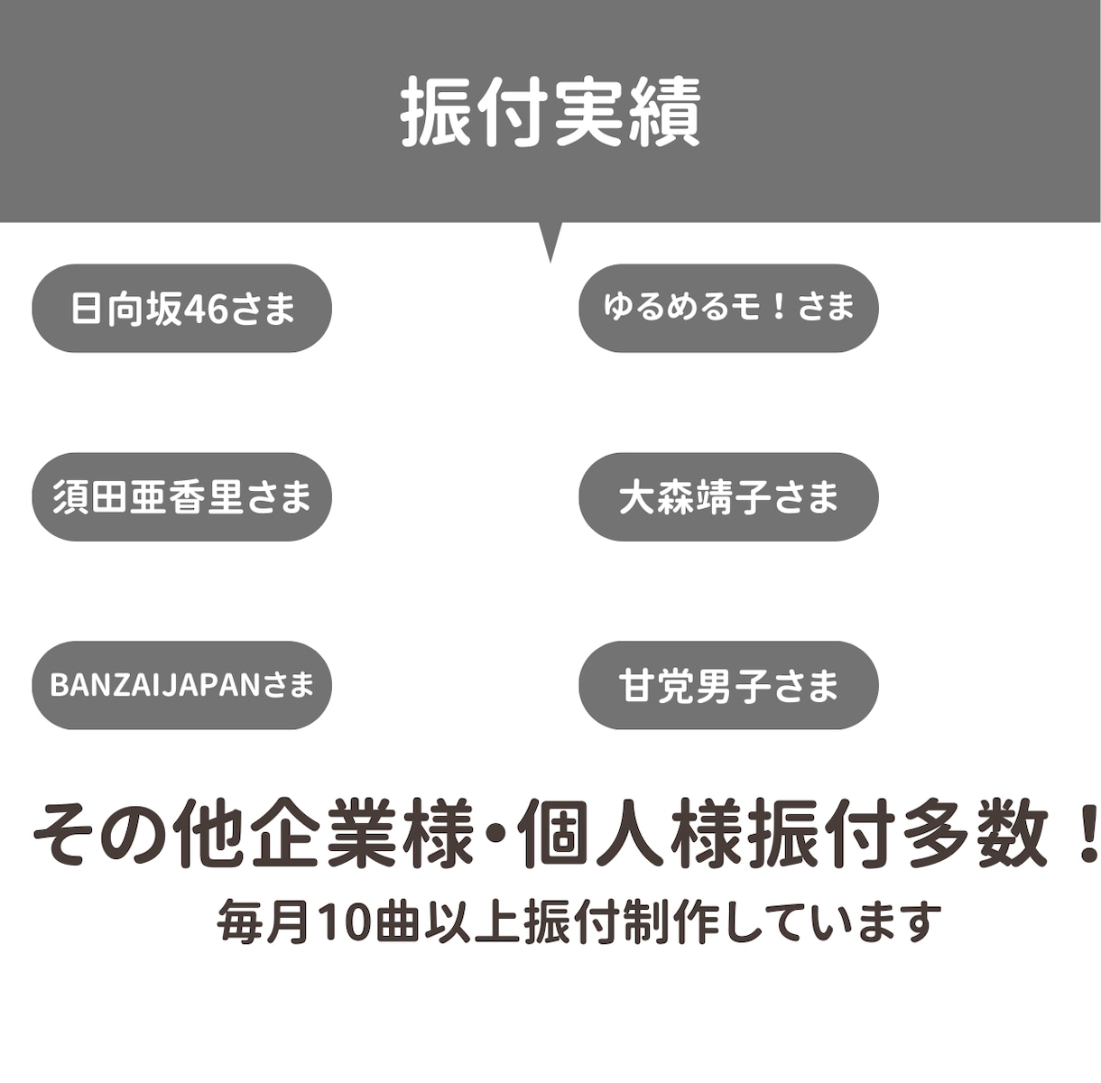 最短3日❣️現役プロダンサーが振付します 日向坂46、ゆるめるモ！等の実績あるプロがオリジナル振付 イメージ2