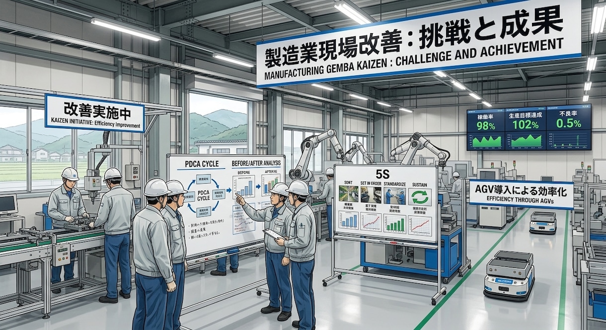 製造現場の改善・生産性向上を支援します IEと現場経験を活かし、改善の着眼点と優先順位を明確にします イメージ1