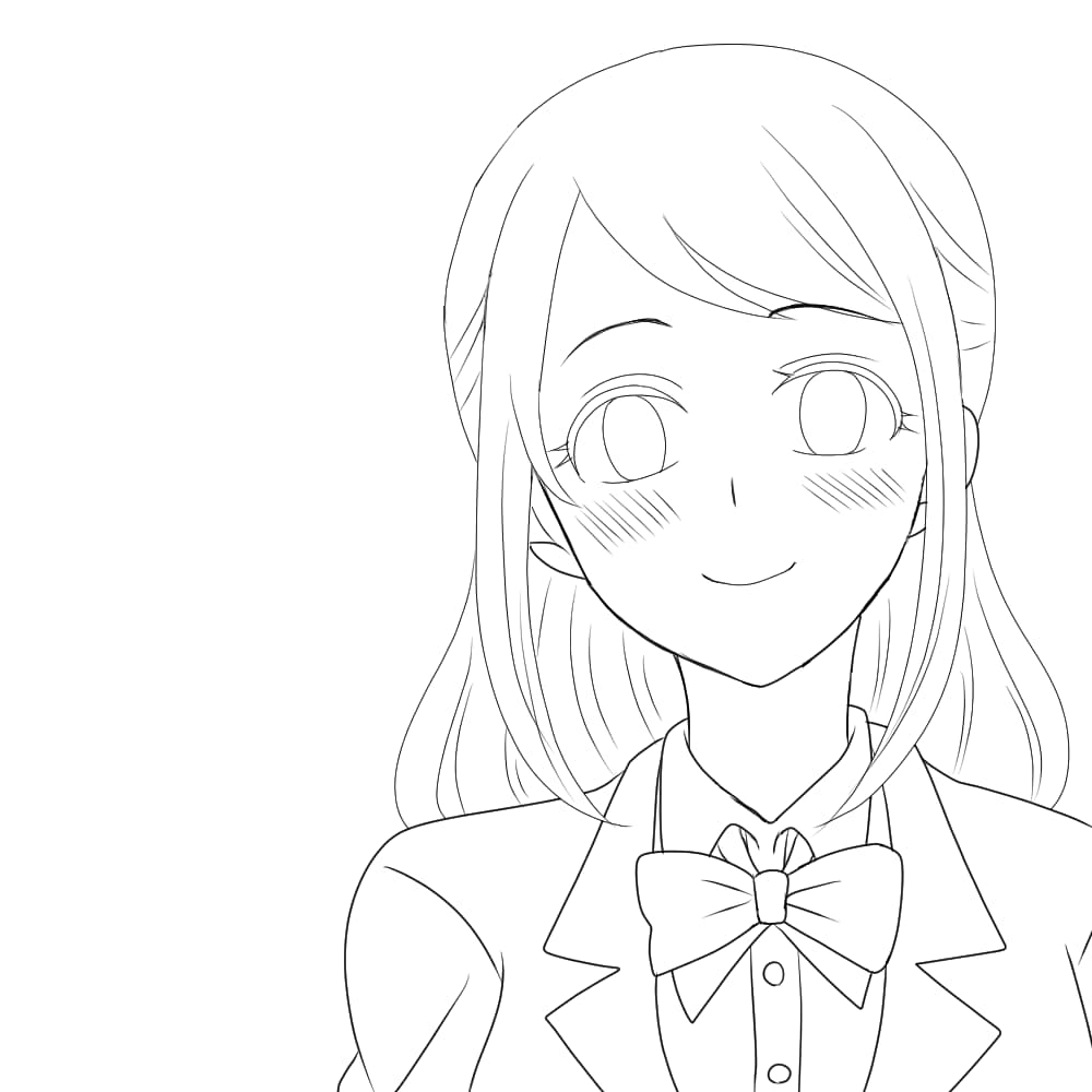 アニメ風のイラスト線画まで描きます 塗り絵や色塗りの練習に！うちの子を描いてもらいたい方に！ イメージ2