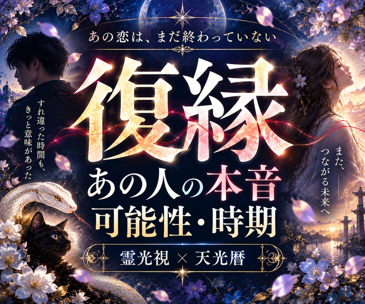 復縁｜あの人の本音と復縁の可能性・時期を視ます 音信不通・冷却期間も｜あの人の想いと二人の流れを視ます イメージ1