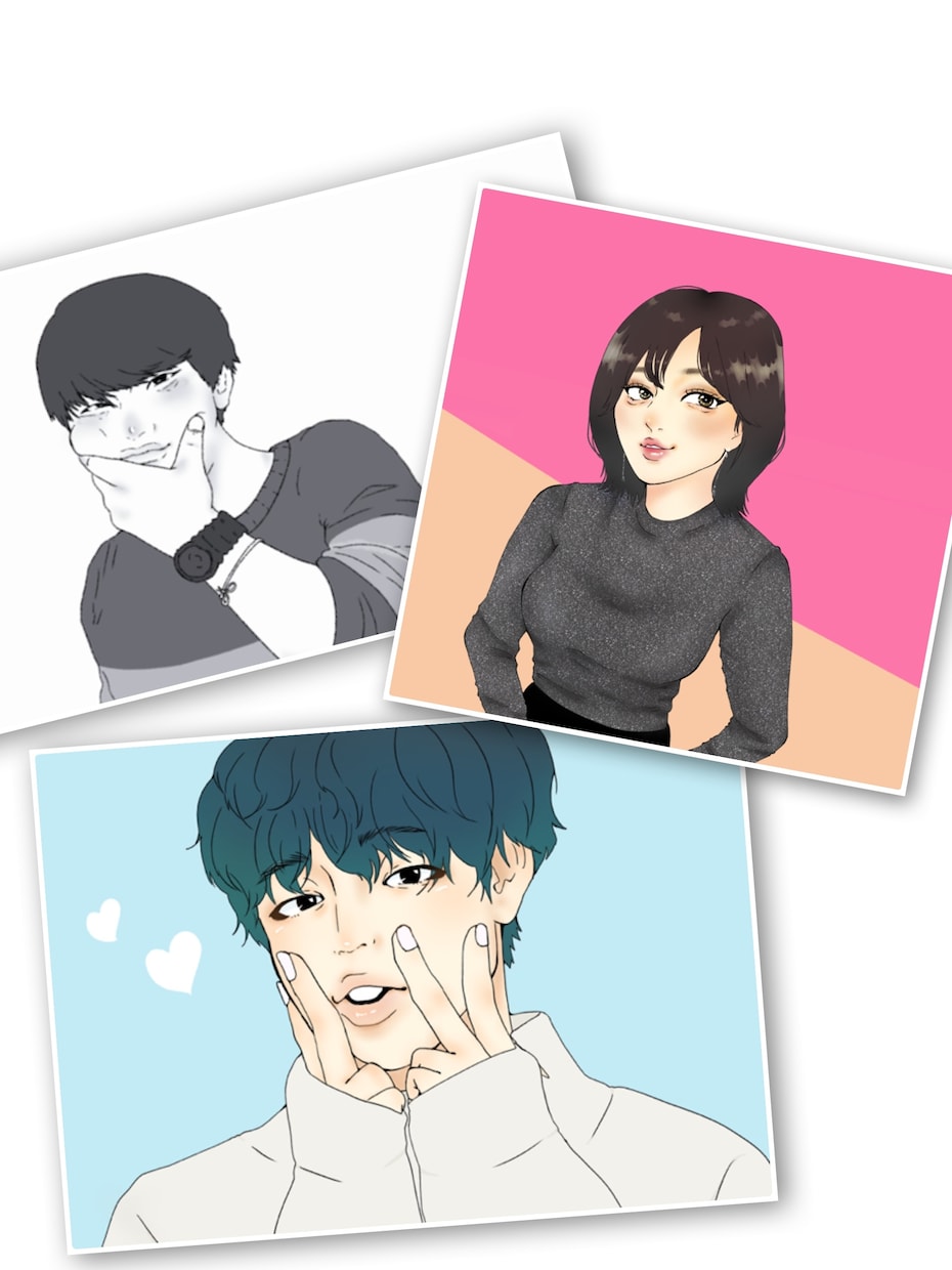 記念日、誕生日の似顔絵・動画等のイラスト描きます 誕生日や記念日の似顔絵・動画の内挿絵描きます！ イメージ2