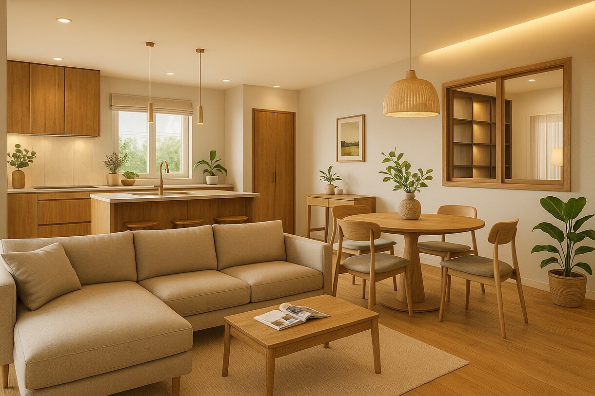 マンションリノベのLDKパース作成します ラフ図から高品質パースを作成します。最短2日！！急ぎの案件に イメージ2