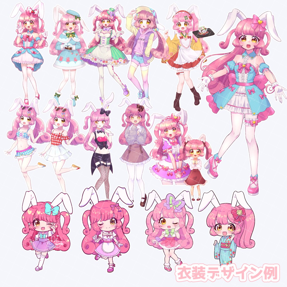 アイコン用イラストや全身イラスト描きます 配信(IRIAM対応)、Live2D用パーツ分け可　全身立絵 イメージ3