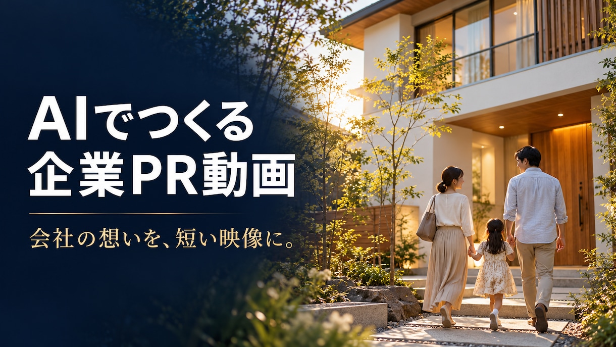 AIで企業・店舗の短尺PR動画を制作します 数種類のAIを使用してお好みのPR動画を作成します イメージ1