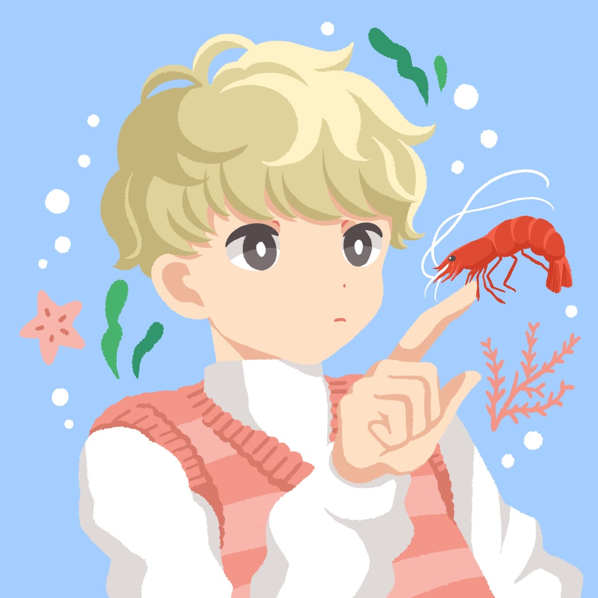 アイコン用、主線なしかわいいイラスト描きます 正方形イラスト、丸型で使用した際かわいいデザインで納品します イメージ2
