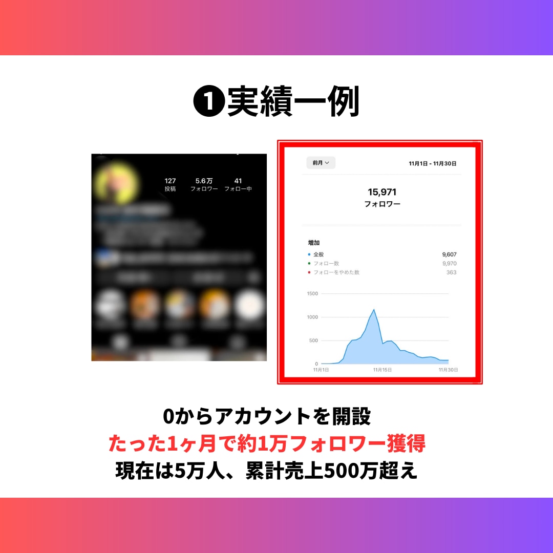 30日でインスタ1万人獲得した僕がアドバイスします 手厚くサポートさせていただきます！実績は画像へ イメージ1