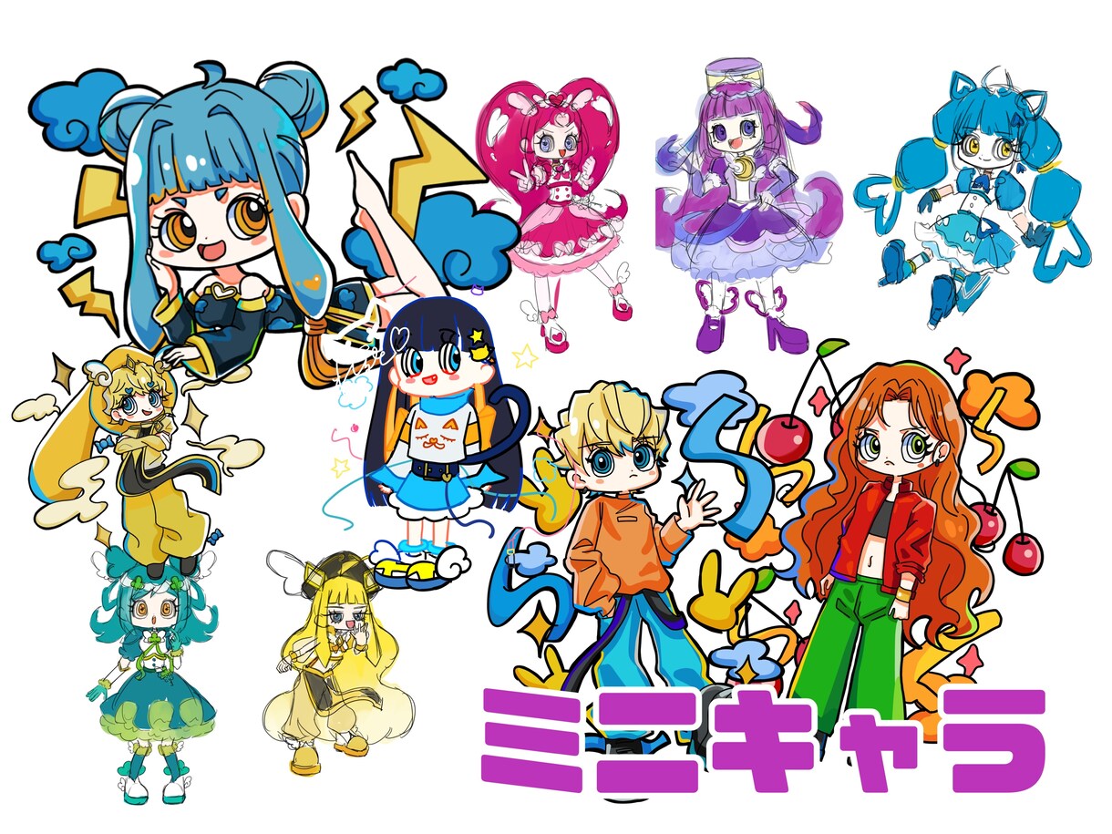 商業利用可能！明るくてキラキラした絵を描きます 鮮やかで目に留まるイラスト。周りと差をつけよう！！ イメージ4
