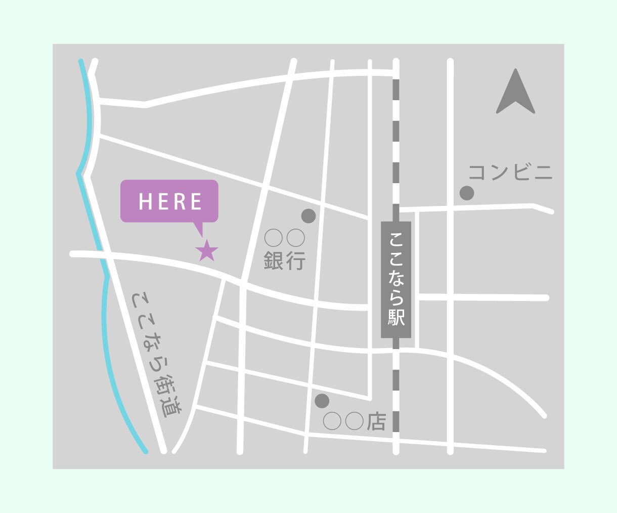 雰囲気に合うシンプルで分かりやすい地図を作成します 修正無制限│名刺・ショップカード・HP等に│ai納品可能 イメージ3