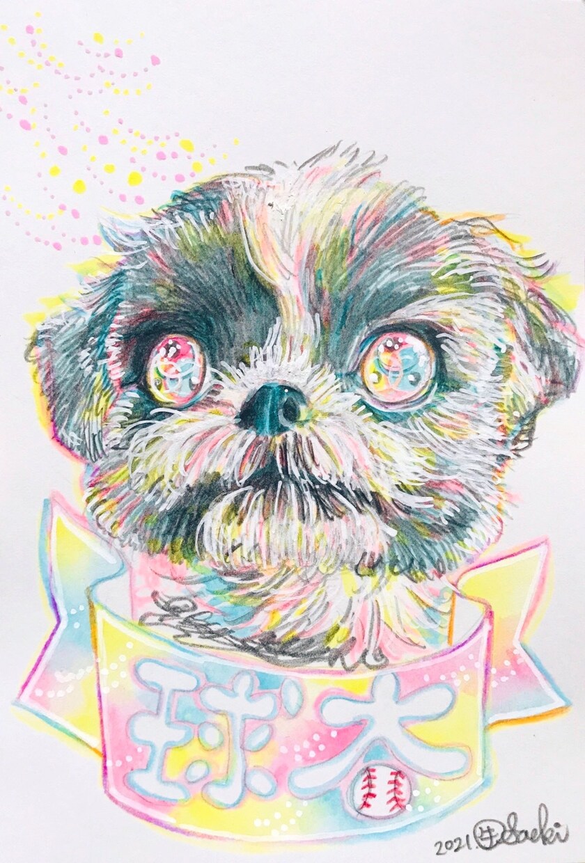 カラフルポップな似顔絵・イラスト描きます 個性的なイラスト風でカラフルな似顔絵等をご用意いたします。 イメージ3