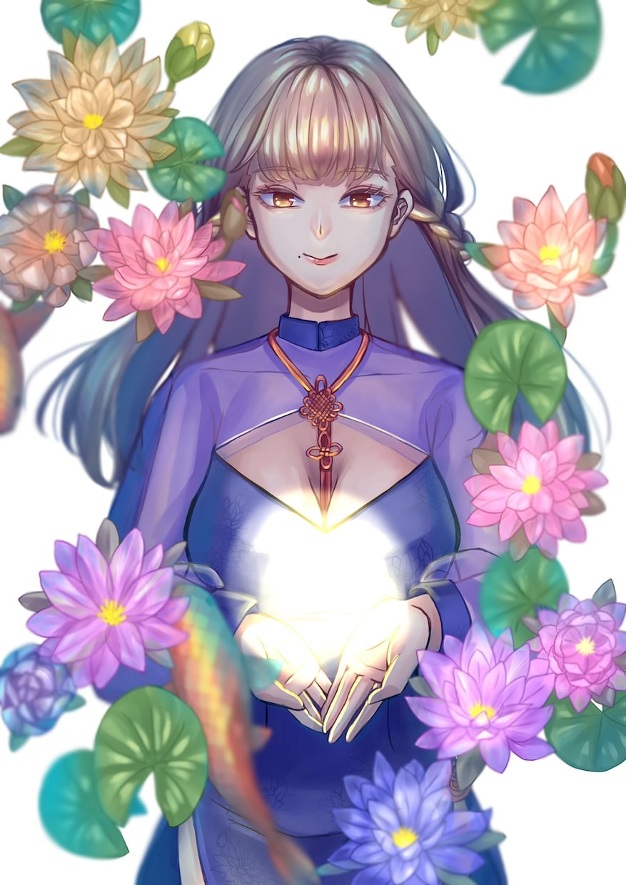オリジナルキャラクター、イラスト、デザイン承ります 花が添えられたイラスト描きます イメージ3