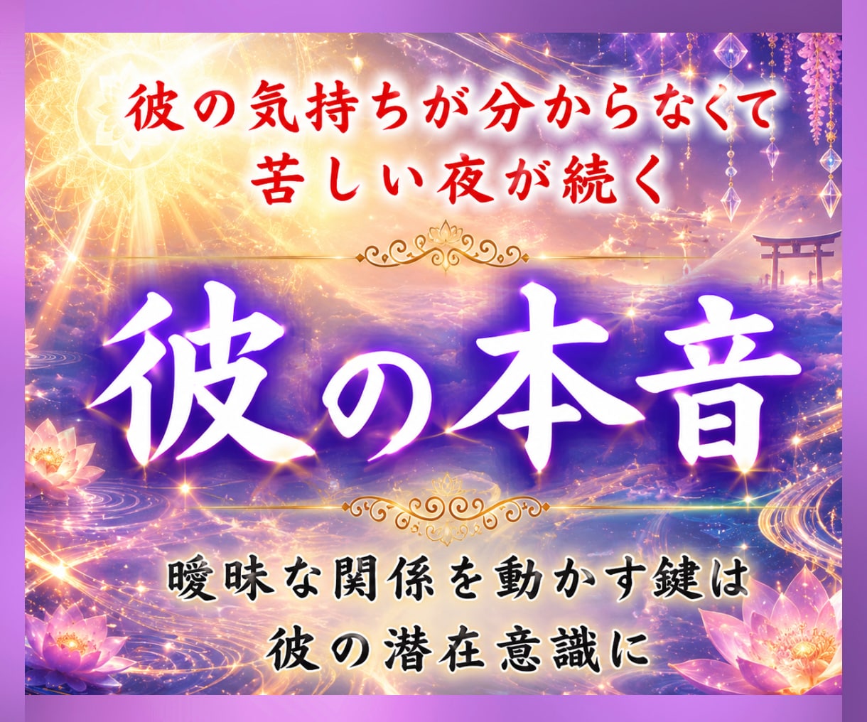 彼の本当の気持ちを霊視します あなたへの彼の本音、彼との未来は？恋愛成就に導きます イメージ1