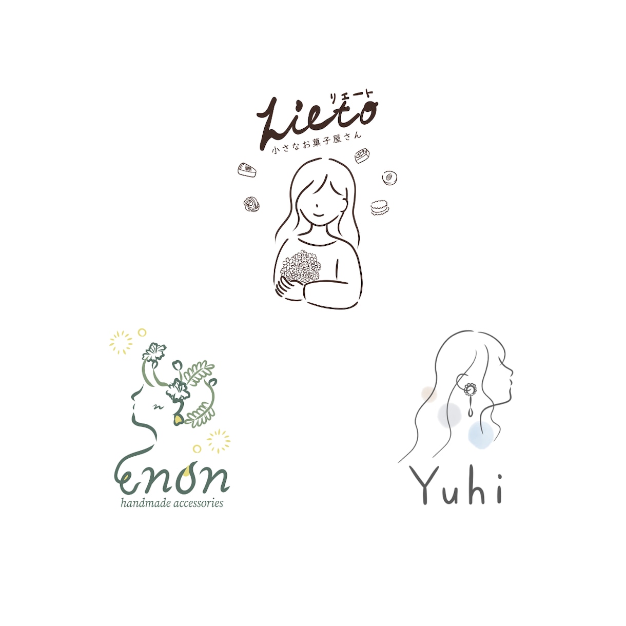 手描きの温かいイラストロゴをお作りします あなたのお店の想いやコンセプト、雰囲気を表すシンプルロゴ イメージ2