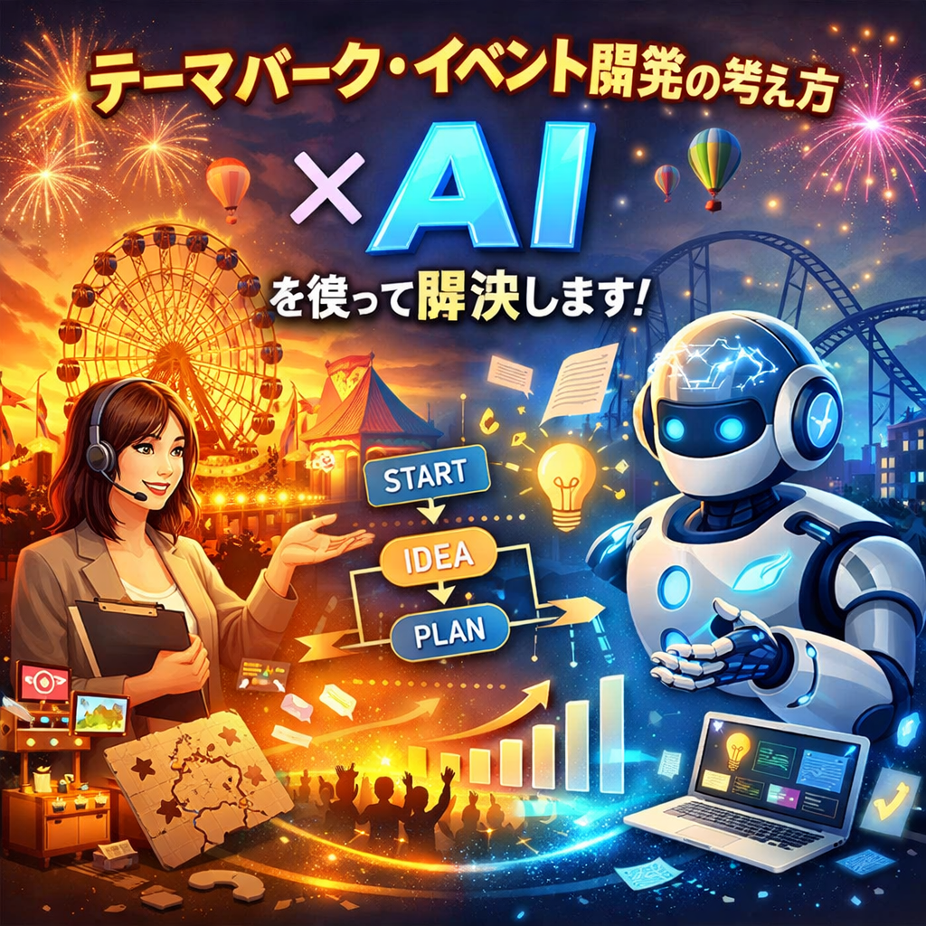 店舗・小規模OK！集客につながるイベント作ります テーマパーク・イベント開発の考え方 × AIで解決します！ イメージ1