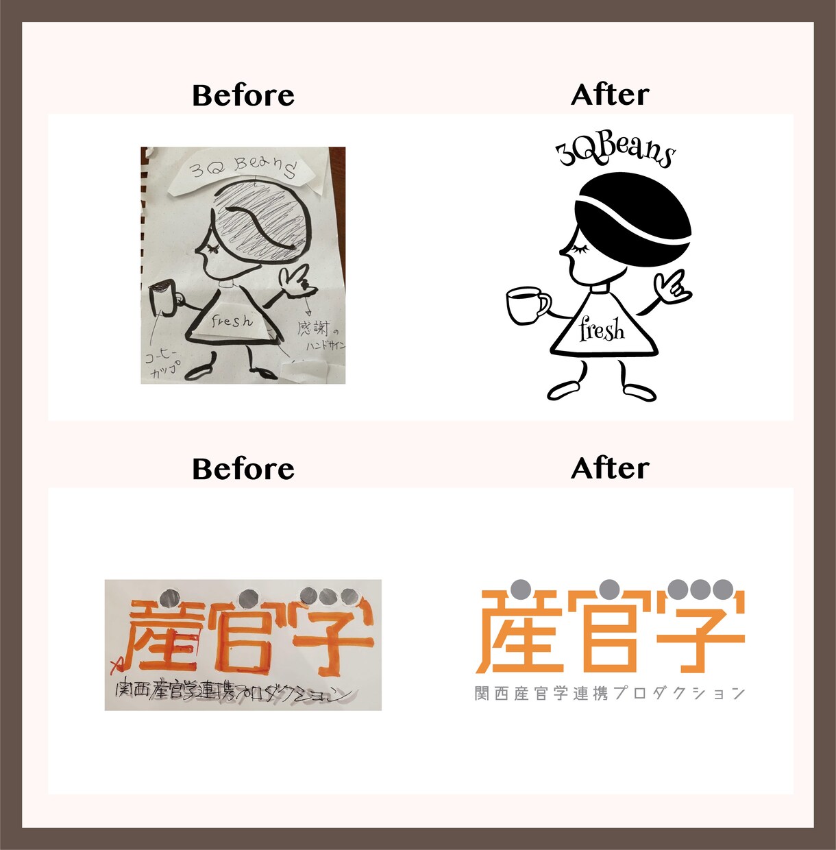 手書きラフ・画像をイラレでデータ化します 最短即日納品！名刺、ロゴ、画像などお任せ下さい。 イメージ5