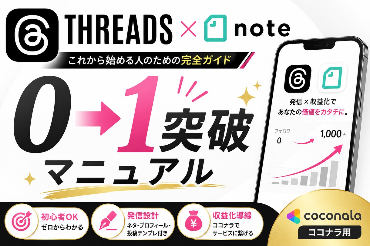 SNS完全初心者の0→1突破マニュアルを渡します 複数アカウントで0→1を突破した手順を、そのまま全部渡します イメージ1
