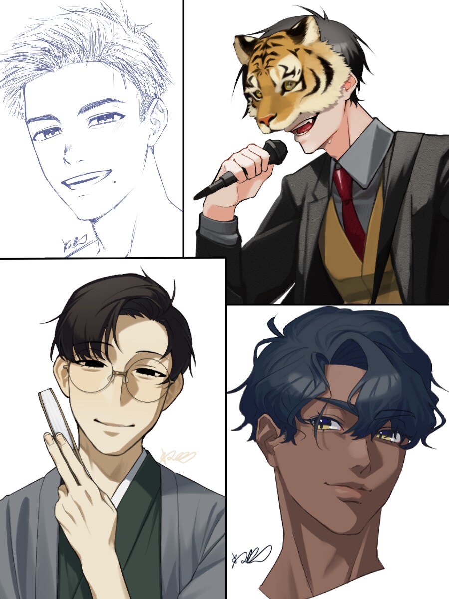 男性キャラ限定！特別価格でイラスト全般描きます 【7/31まで】オプション無制限！値段固定！ イメージ1