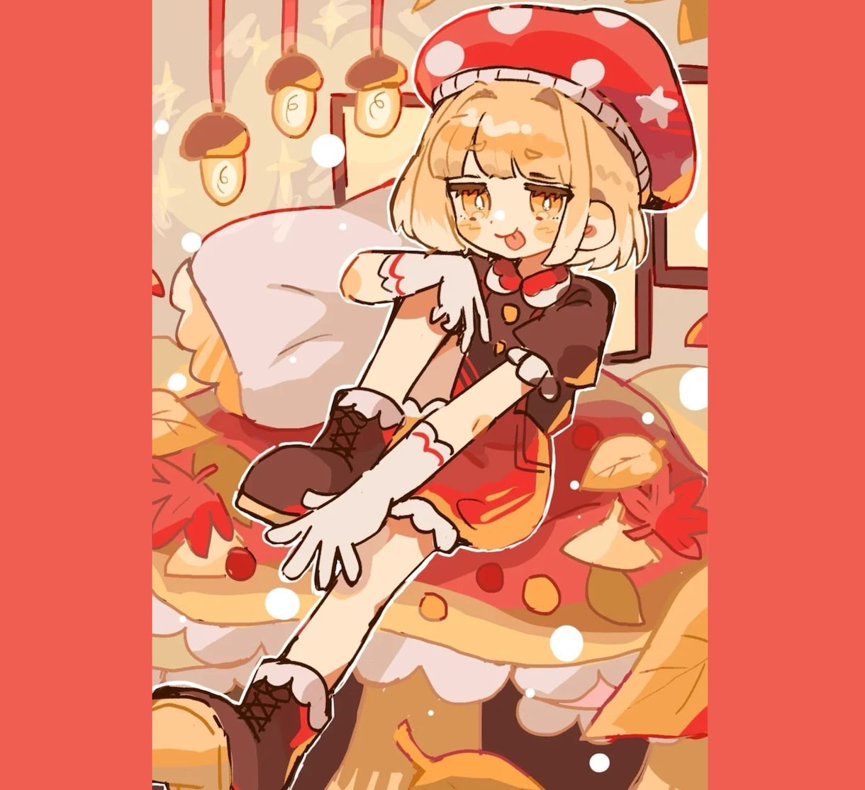 全てお任せ！ポップでごちゃっと可愛い1枚絵描きます ポーズや構図等全てお任せしたい…そんな方々にオススメです！ イメージ9