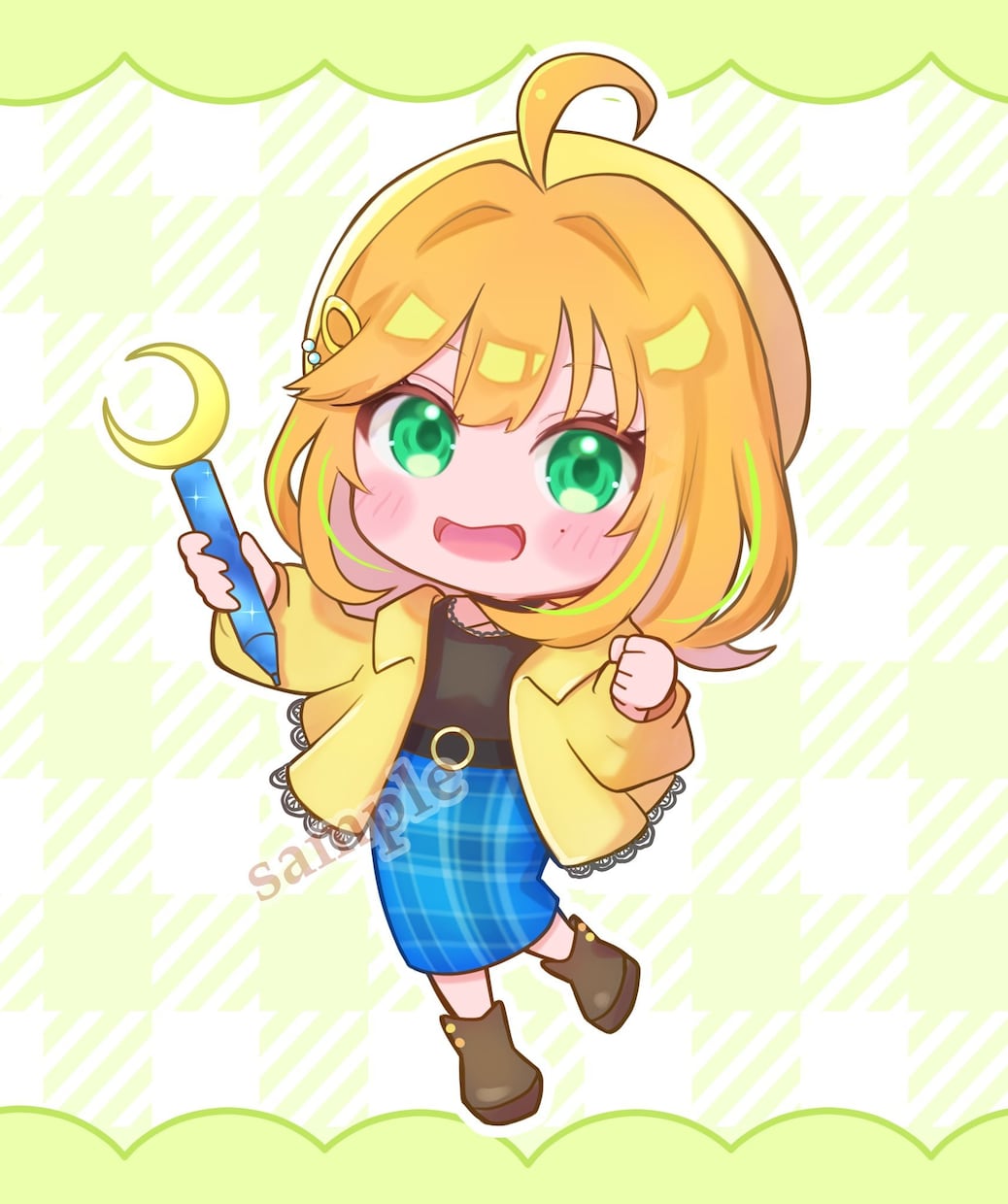 商用料込！かわいいアニメタッチのミニキャラ描きます アイコンやグッズ等に使えるイラスト作成します イメージ4