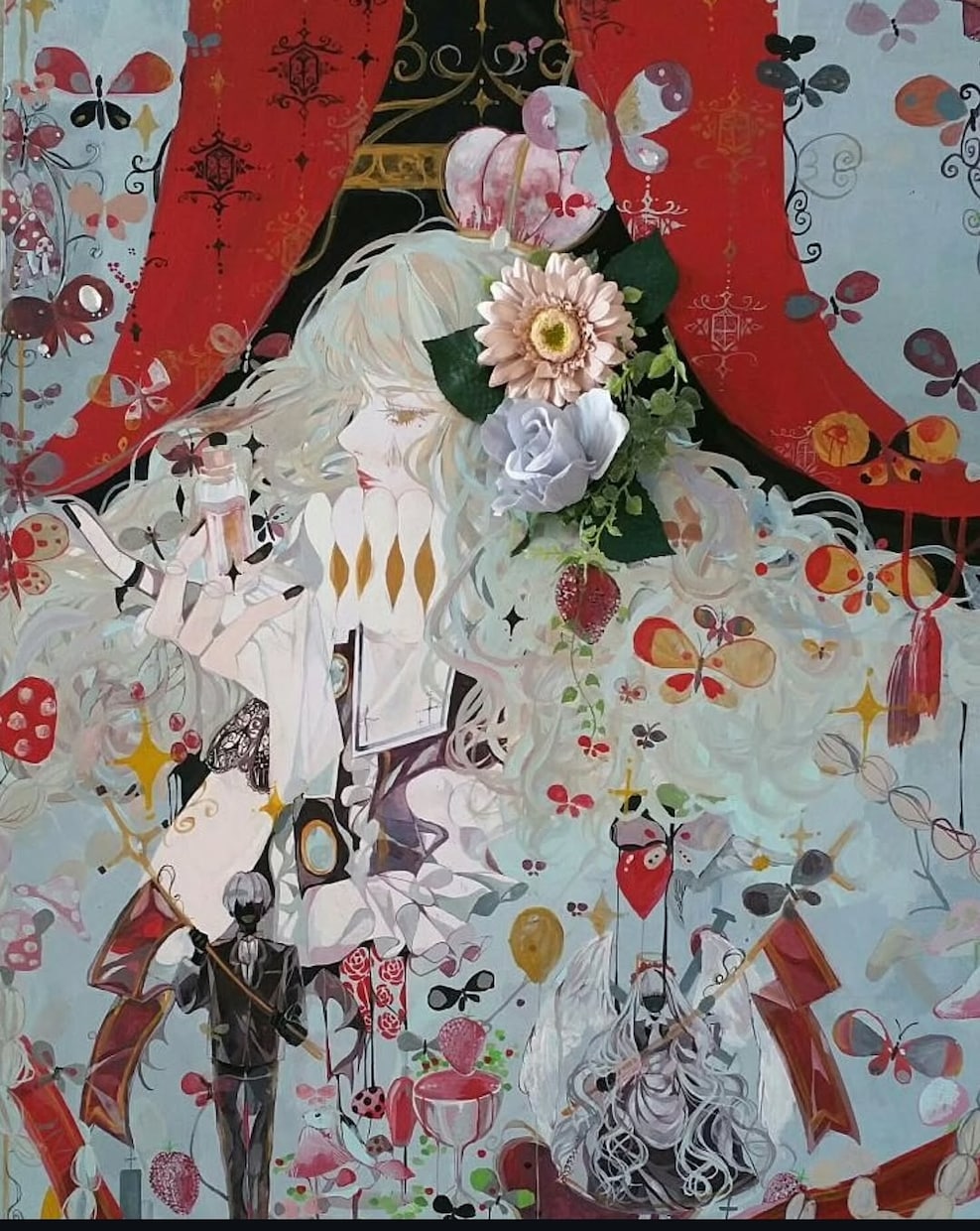 美しい人物画×模様を描きます 美しい人物画で他には無い1品を イメージ1