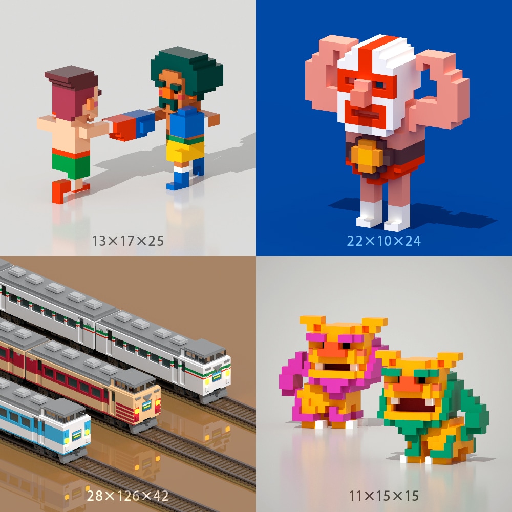 レゴブロック風3Dイラストを作成します イラスト素材に印象的なボクセルモデリングを使ってみませんか？ イメージ2