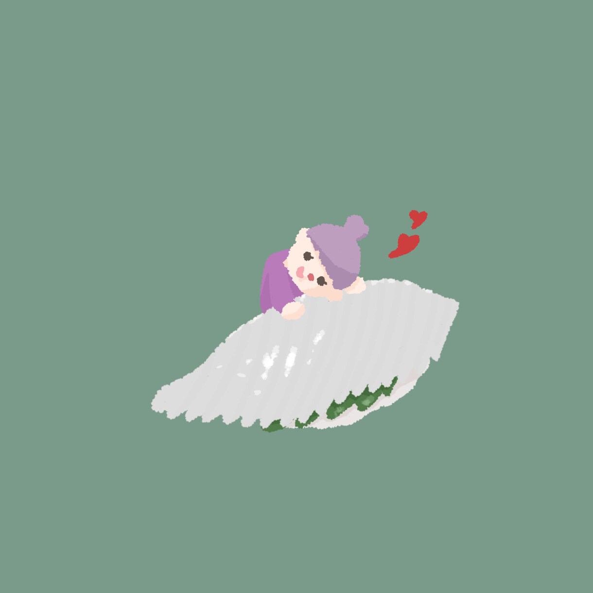 お寿司と自画像のイラスト(アイコン)描きます お好きな食べ物と自分を前面に出した、自分だけのアイコンをˊ˗ イメージ4