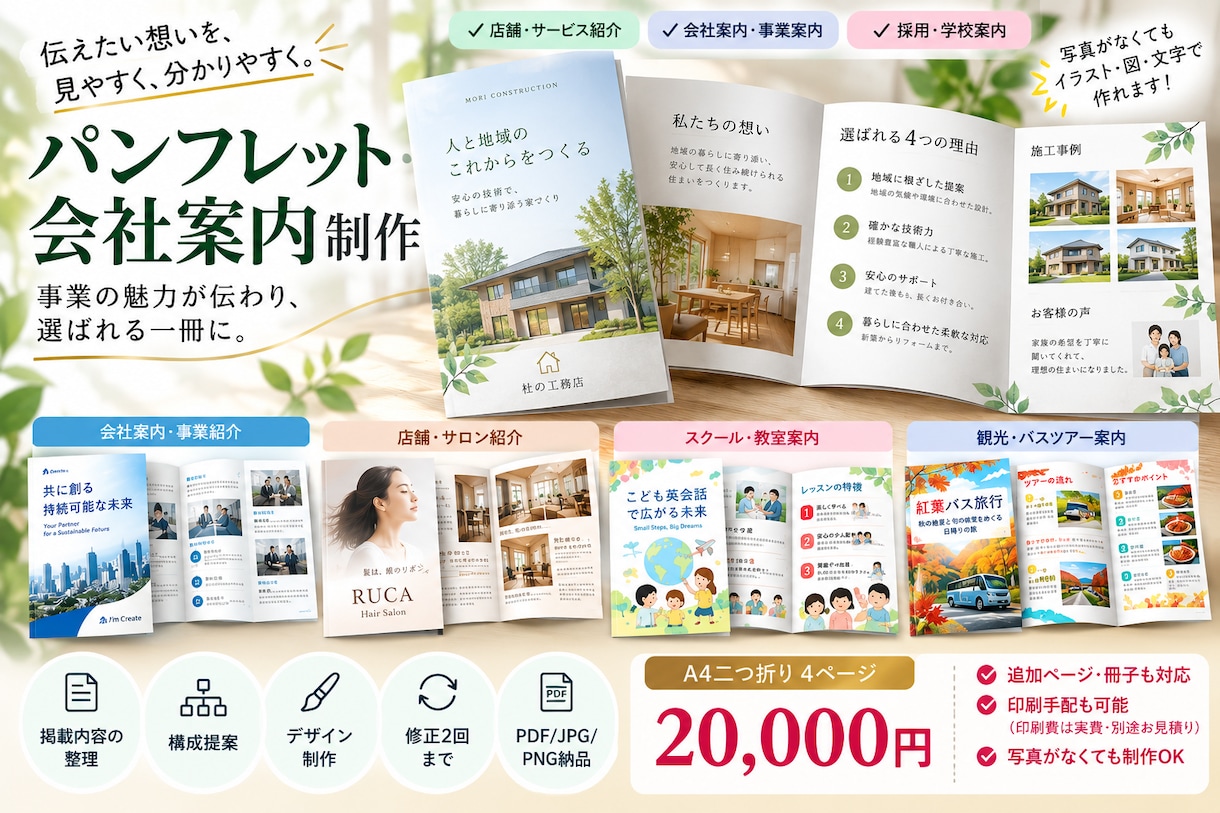 パンフレットを制作します 掲載内容を整理し、見やすく伝わる一冊へ イメージ1