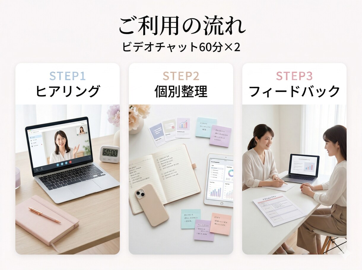 女性向け｜AIで日々の業務の負担を軽くします やさしく相談しながらAI活用を整えます イメージ4