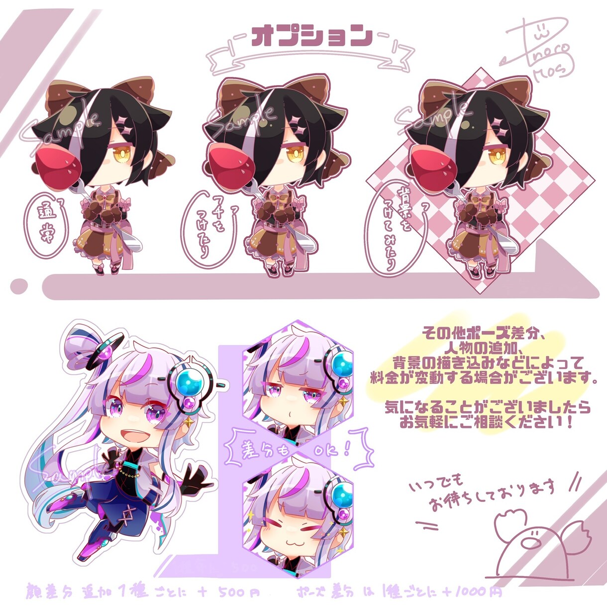 グッズや動画で使えるデフォルメイラスト描きます カラフルでポップ！目を引くイラスト  作れます！！ イメージ3