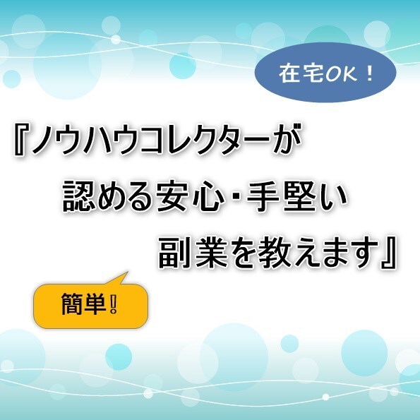 ノウハウコレクターが認める安心・手堅い副業教えます これまでうまくいかなかった人に！これぞシンプルな副業です イメージ1