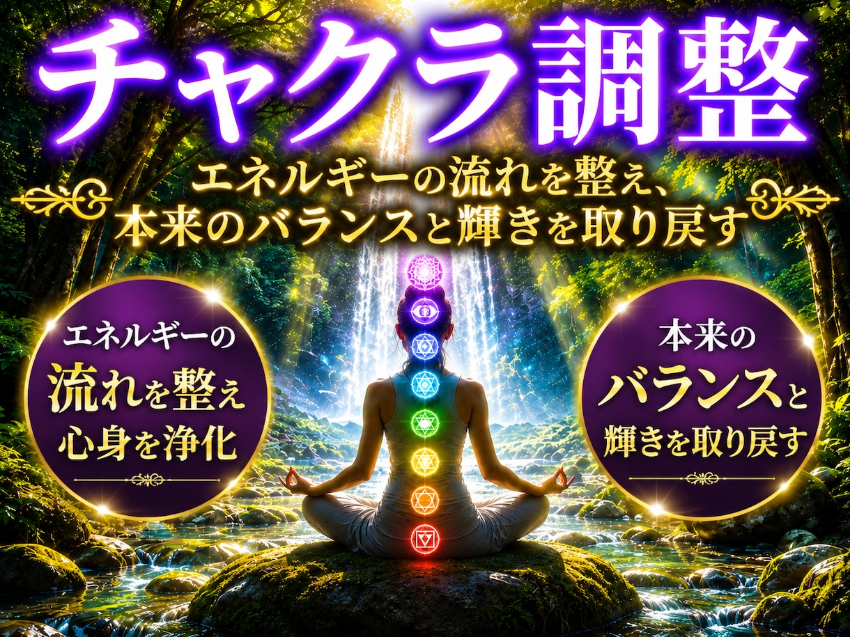遠隔でチャクラの波動を整えますます エネルギーの流れを整え本来の自分へ イメージ1