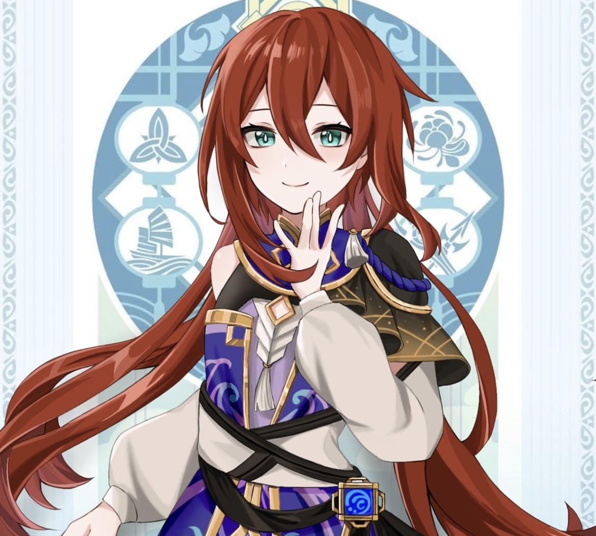 原神公式風立ち絵描きます 創作、夢絵等に！このキャラクターの絵柄に寄せて欲しい等OK イメージ1