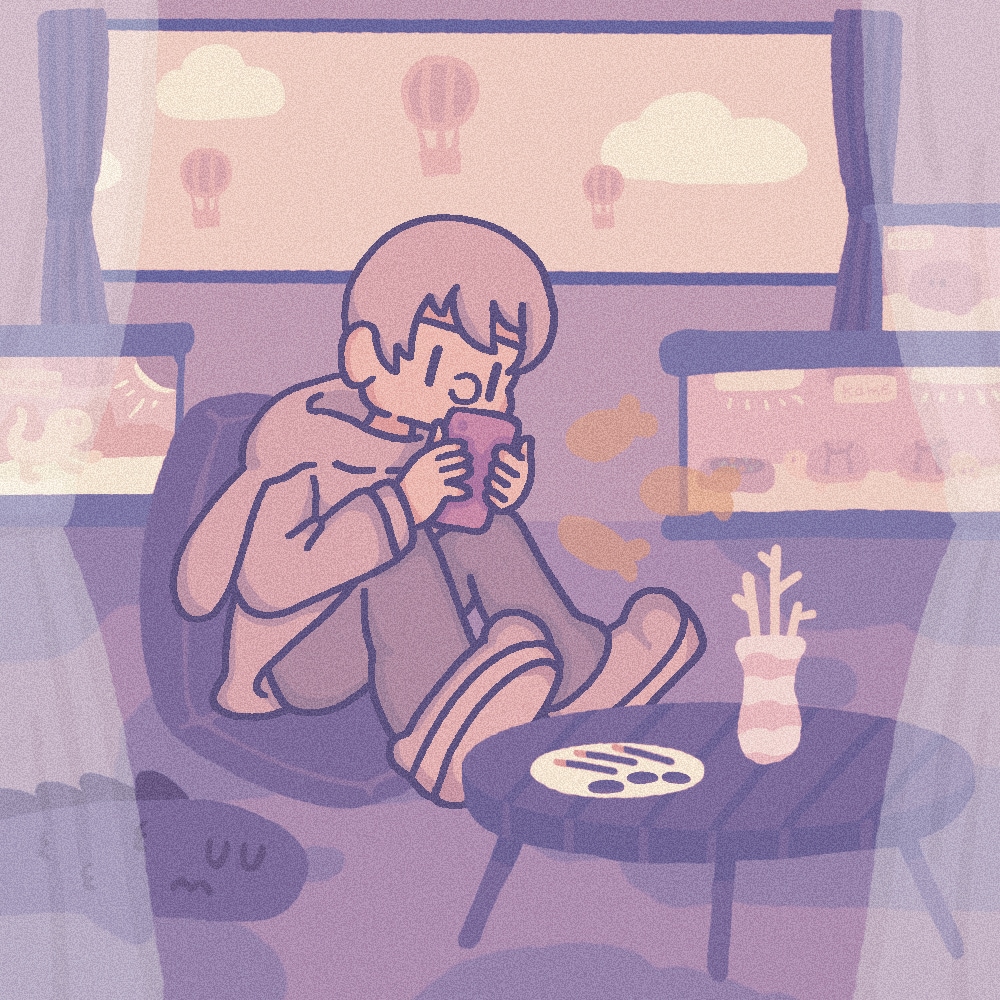 部屋の中で暮らしている人のイラストを描けます 人々の暮らし、マンション、ビルなどをイメージ イメージ2