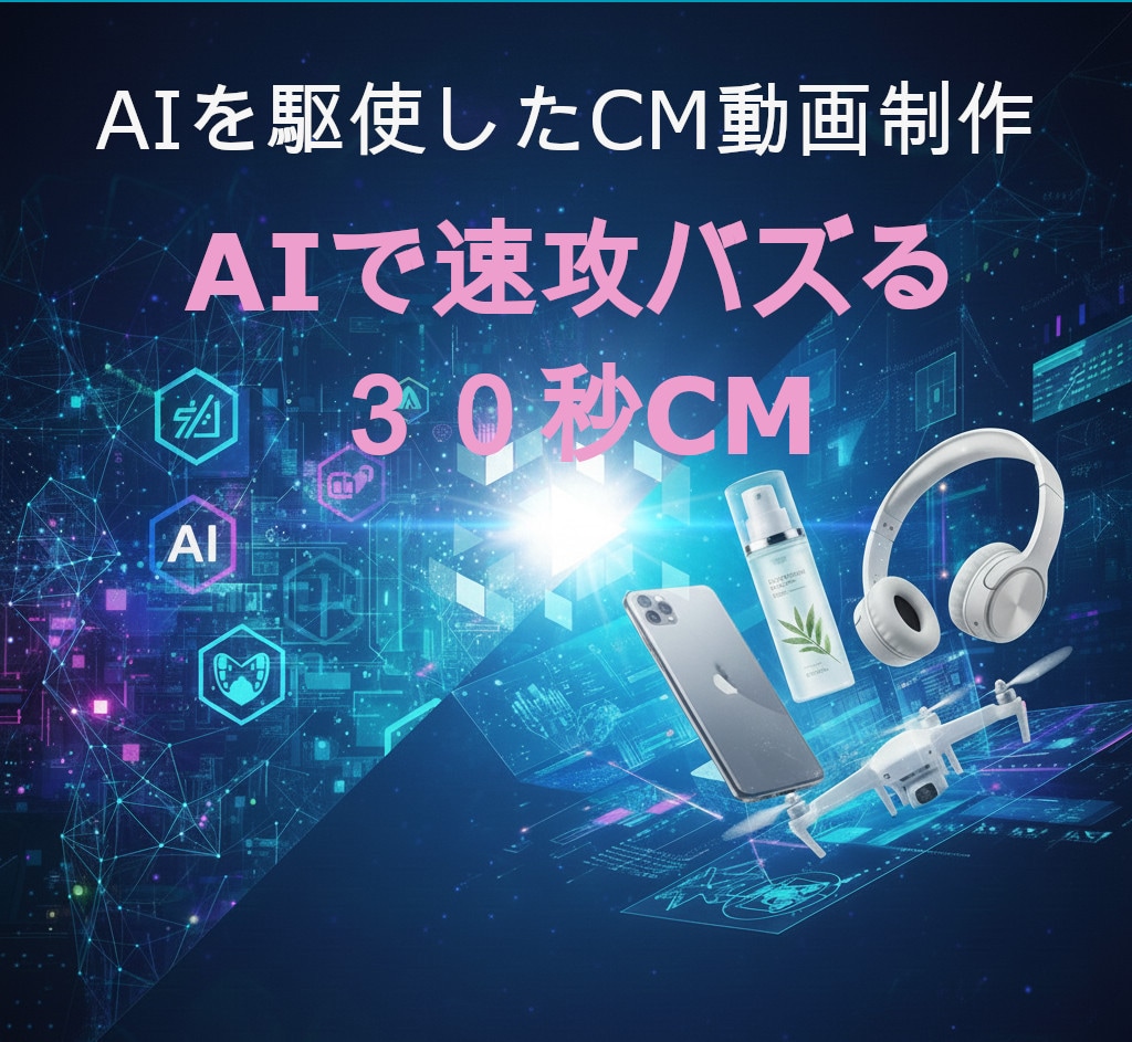 商品のCM動画等をAIを駆使して制作致します 30秒の商品PR用プロモーション動画をAIで制作 イメージ1
