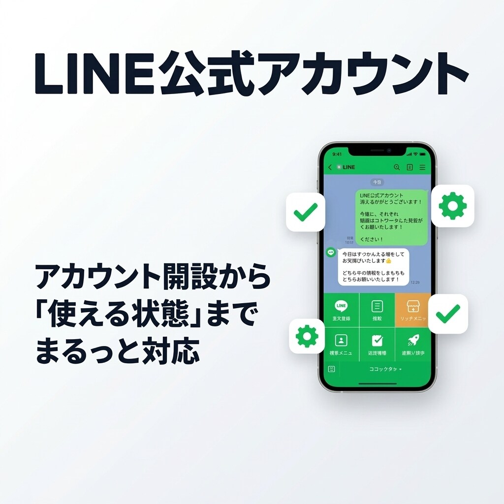特価！｜LINE公式アカウントの初期設定をします アカウント開設→「使える状態」まで、まとめてお任せください イメージ1