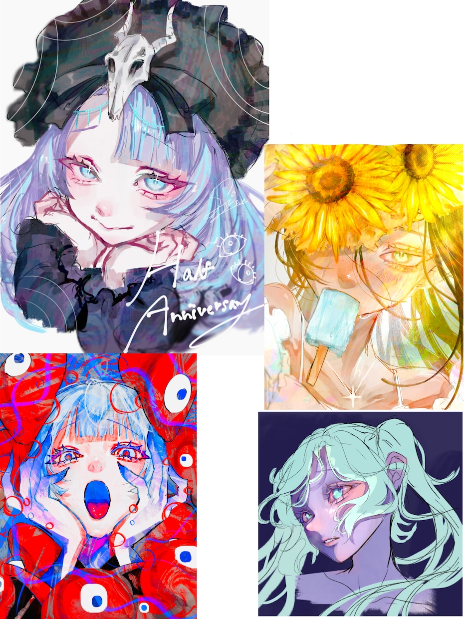 アイコンや歌ってみた用など、幅広い絵を制作します 【速筆】ご要望に寄り添った「目を惹く」絵を制作します。 イメージ4
