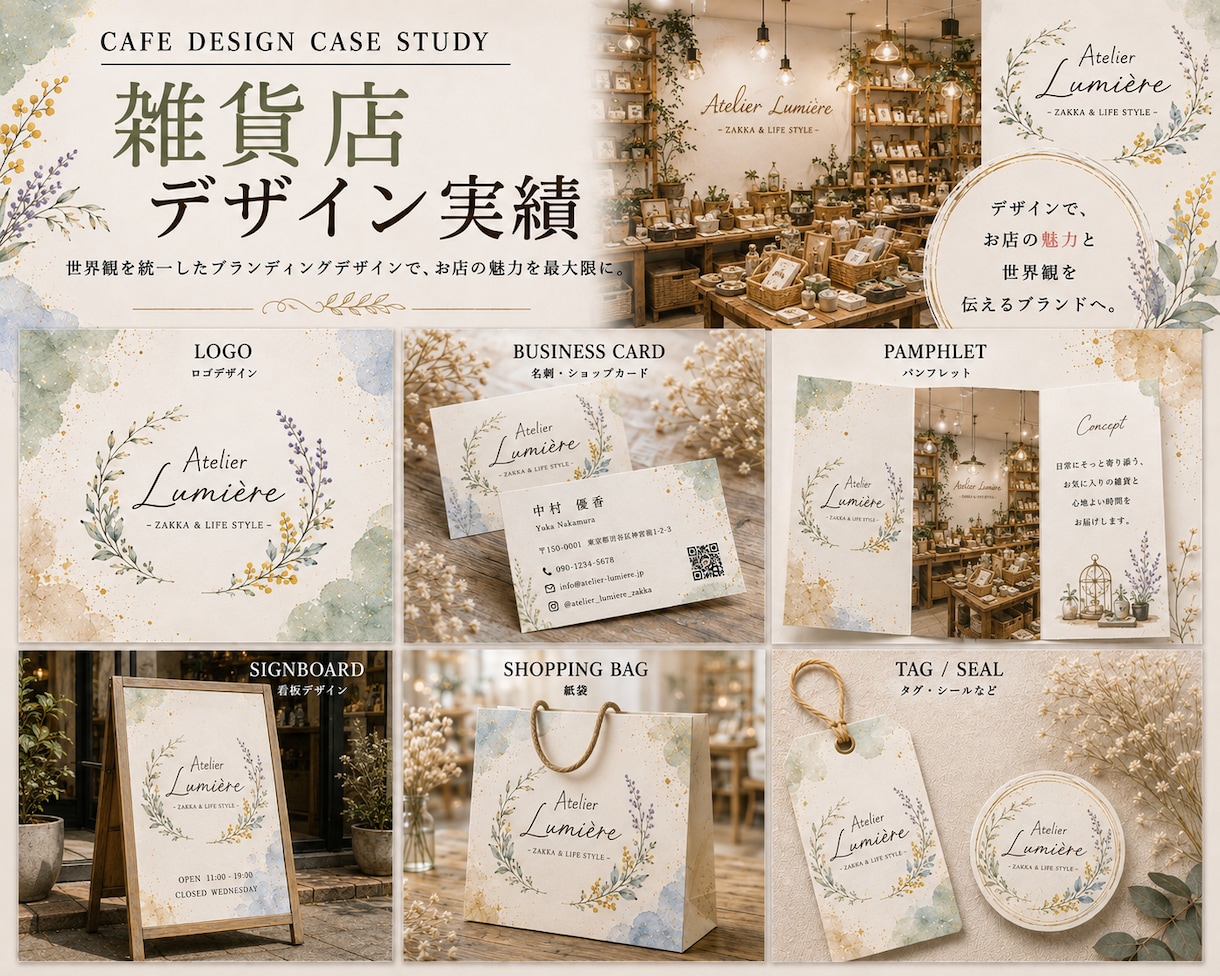 開業・起業女性向けのブランドデザインを制作します 開業準備で忙しい女性のために必要なデザインをまとめて制作 イメージ6