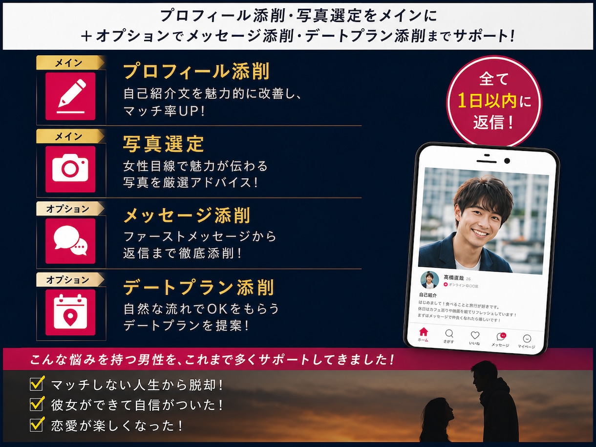 写真とプロフを徹底改善します 博多女子の極秘ノウハウ！即日返信のマチアプ完全攻略サポート イメージ2