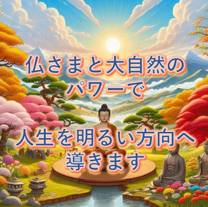 仏さまと大自然からのメッセージをお届けします 人生の生きるヒントがほしい方、頭打ちで打開策が思いつかない方 イメージ1