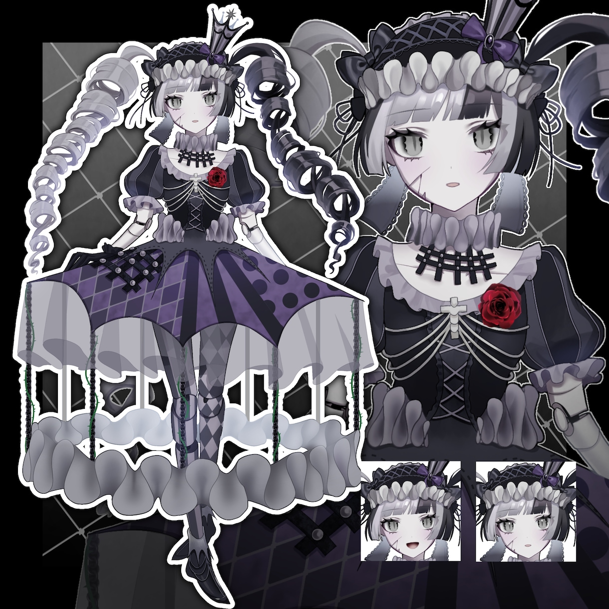 TRPG、IRIAMなどで使える立ち絵を描きます 表情、服装差分〇！最短1週間で、貴方だけの立ち絵を作ります イメージ2