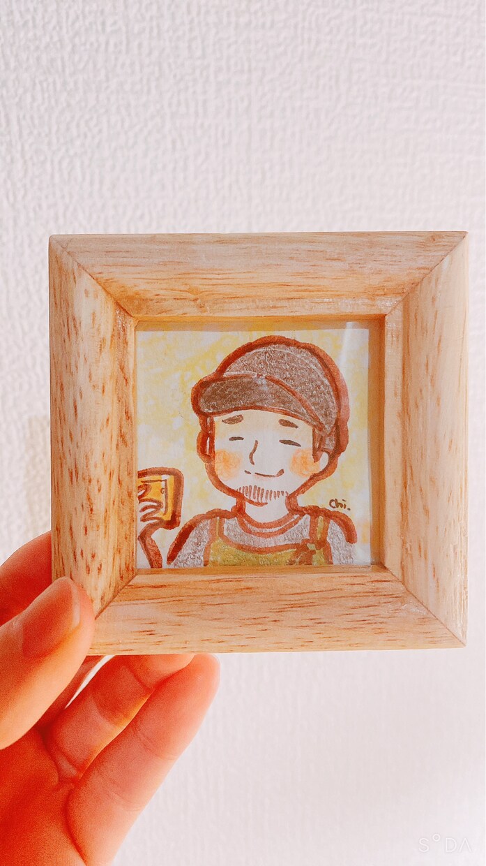 色鉛筆でゆるく可愛い似顔絵を描きます 【フレーム付き・郵送料込み】誕生日や記念日のプレゼントに イメージ6