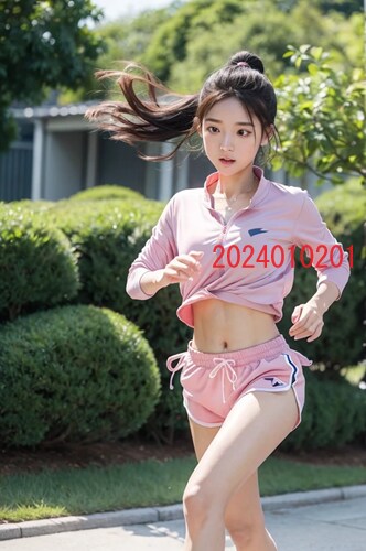 AIで作成したジョギングする女子高生の写真販売ます 実写では撮影が難しい、ジョギングする女子高生のAI写真販売 イメージ1
