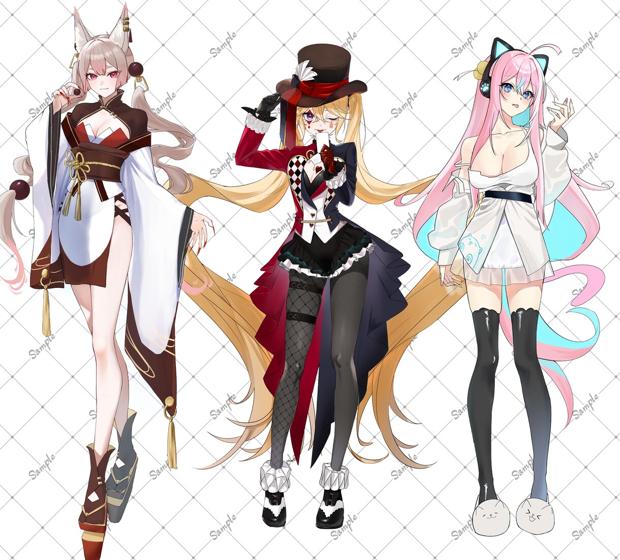 キャラクター立ち絵制作します TRPG・ゲーム・配信等で使用できる立ち絵イラストを描きます イメージ2