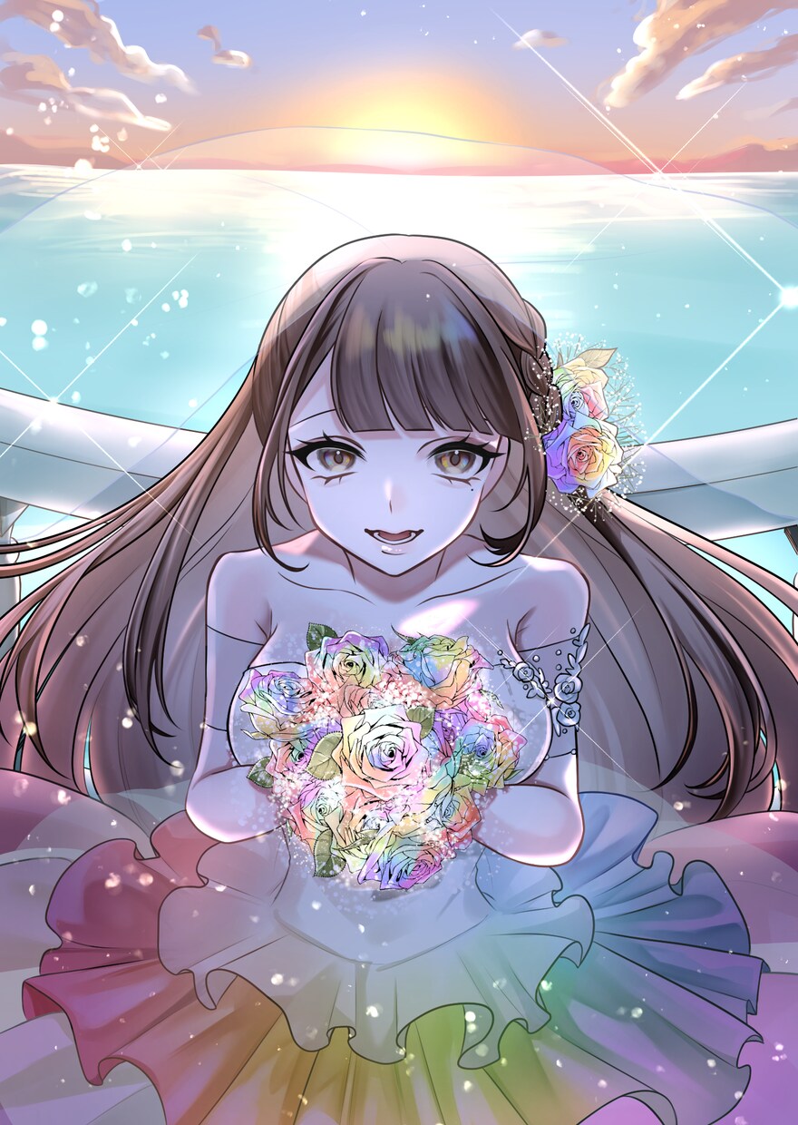 IRIAM返礼品の1枚絵お描きします 透明感と鮮やかな1枚絵で素敵な思い出を！ イメージ8